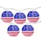 10ct. American Flag 4th of July Paper Lantern Lights